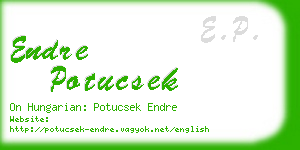 endre potucsek business card